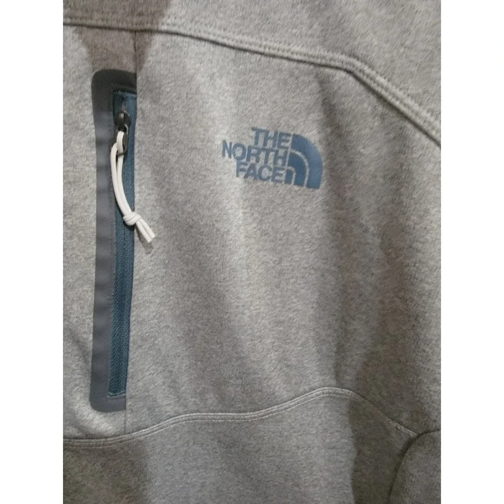 The North Face Mens XL Pullover Grey Heathered 1/4 Zip Tech Fleece‎ CY652 Jacket